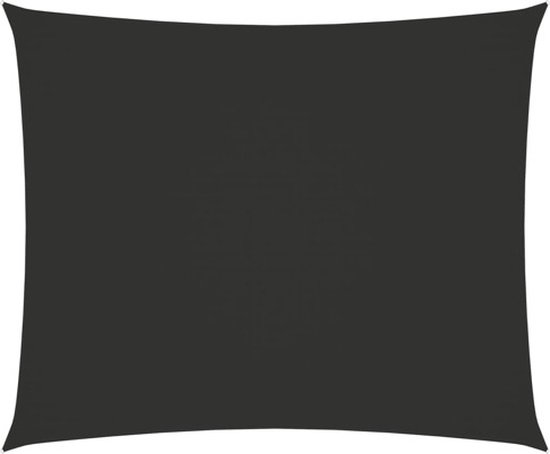 Voile d'ombrage rectangulaire gris anthracite, 3,5 x 4,5 m.
