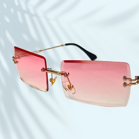 Gekleurde Unisex zonnebril - Roze - Merkloos