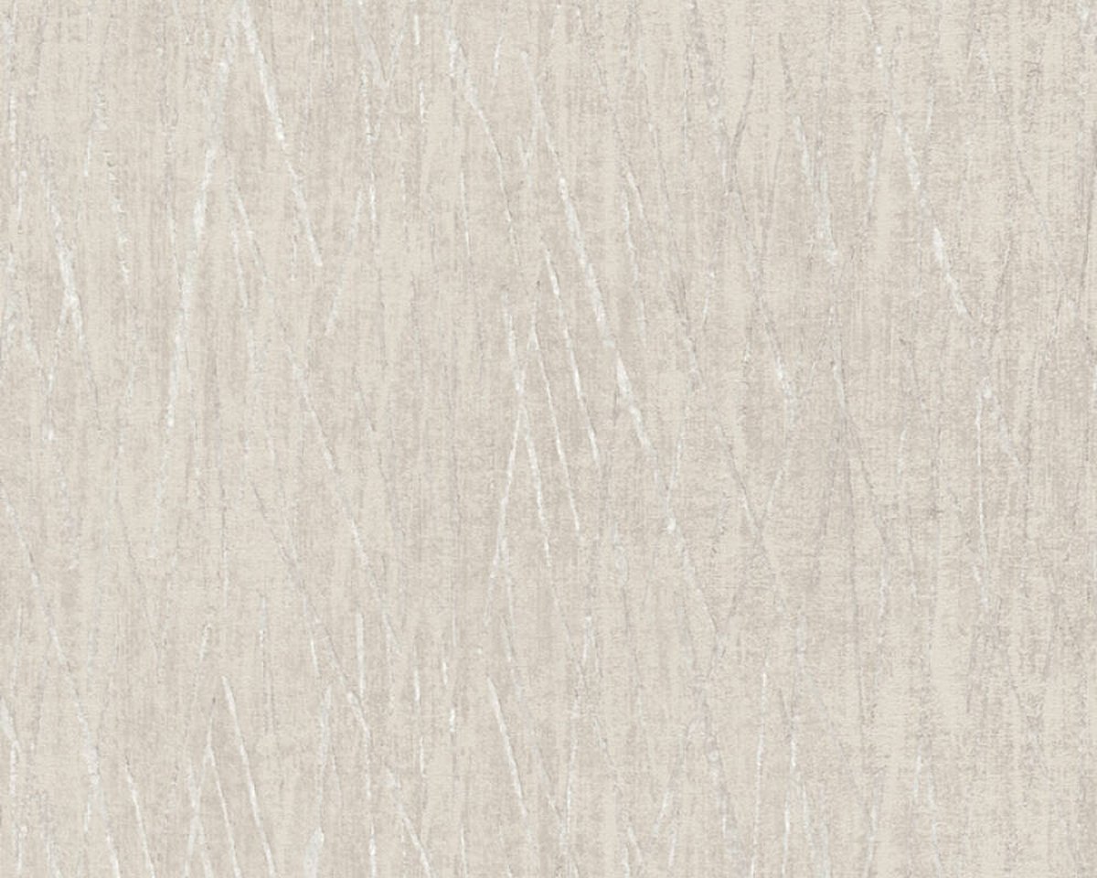 A.S. Création #Hygge - GEMELEERD DESIGN BEHANG - grijs beige - 1005 x 53 cm