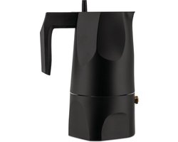 Alessi Ossidiana Percolator - MT18/3 - 3 kops - Aluminium - Zwart