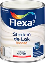 Flexa Strak in de Lak - Watergedragen - Hoogglans - fris wit - 0,75 liter