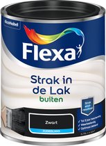 Flexa Strak in de Lak Zijdeglans - Buitenverf - Zwart - 750 ml