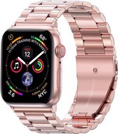 BukkitBow - Armband Voor Apple Watch Series 1/2/3/4/5/6/7/SE 38/40/41 mm Horloge Bandje - Roze / Rose Gold
