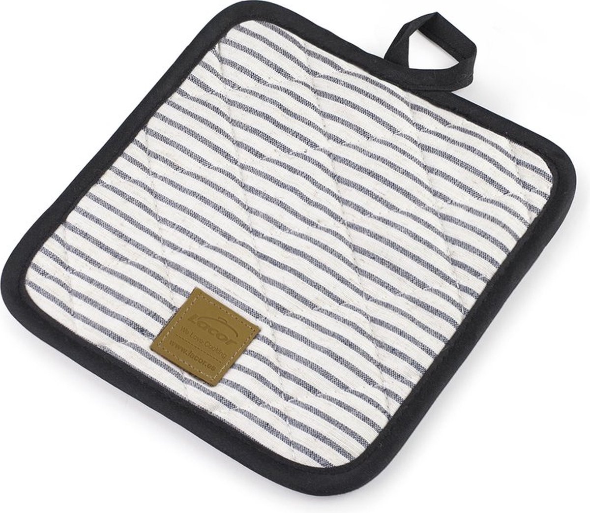 Lacor Milan Pannenlap - Lichtgrijs Gestreept - 20 x 20cm