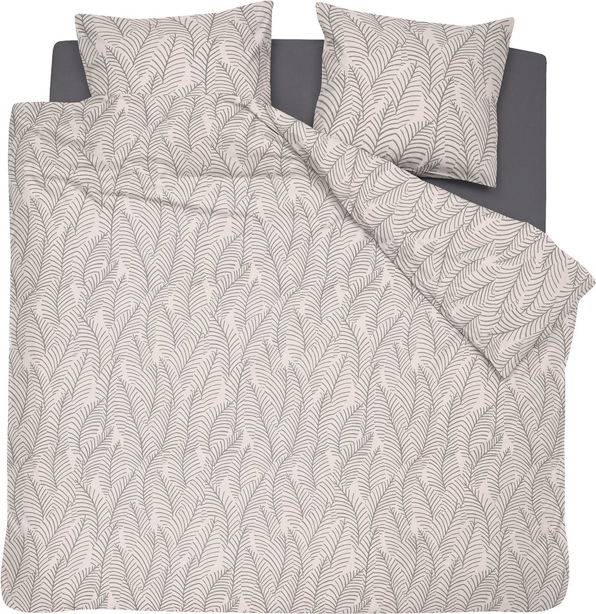 Damai Bellezza - Dekbedovertrek - Satijn - 200x200/220 cm - Cream + 2 kussenslopen 60x70