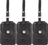 Safekeepers bagagelabel - kofferlabel - 3 stuks - bagagelabels voor koffers - zwart