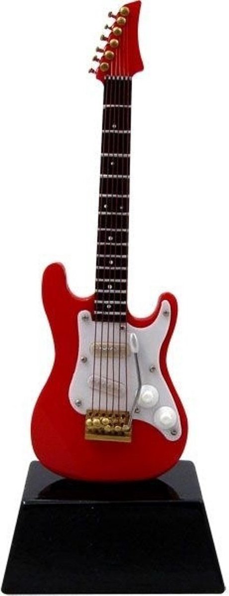 Music Gifts - Miniatuurinstrument rode elektrische gitaar