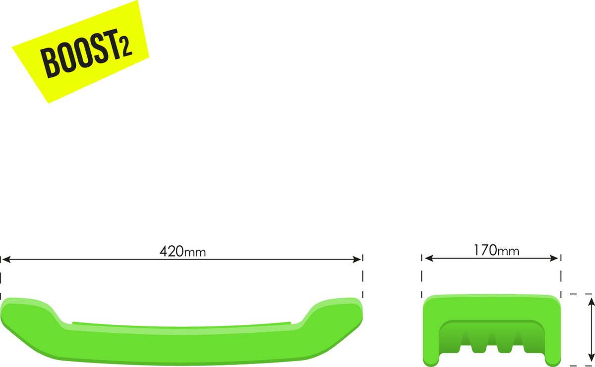 BOOST2 schommelzitje appelgroen kunststof met PP-touwen — afbeelding 6