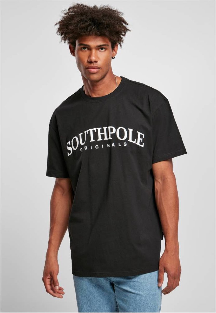 Southpole - Puffer Print Heren T-shirt - L - Zwart