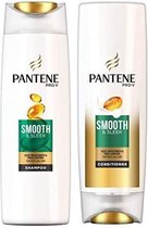 Pantene Smooth & Sleek Shampoo 500 ml + Conditioner 360 ml