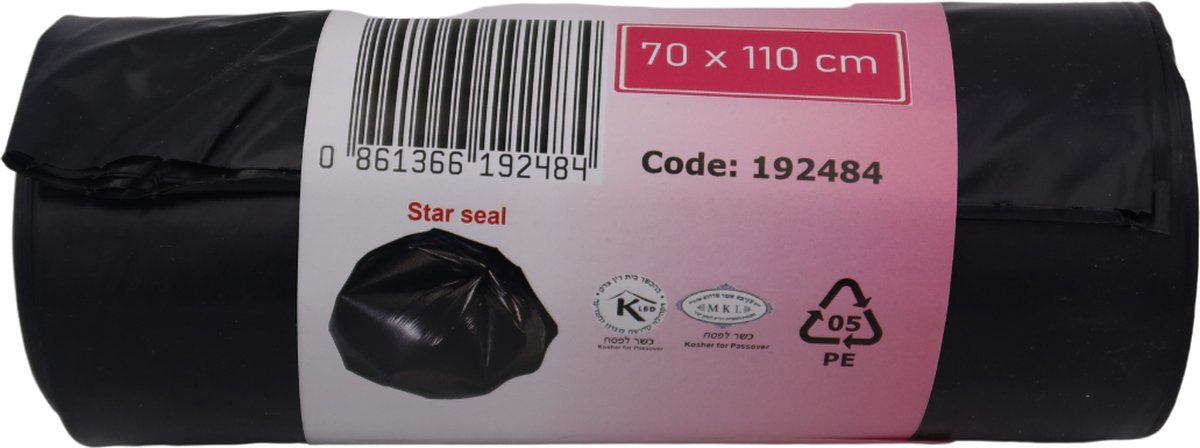 Goedkoopste 10 Vuilniszakken 100l - sterke kwaliteit - zwart - 70x110cm - afvalzakken
