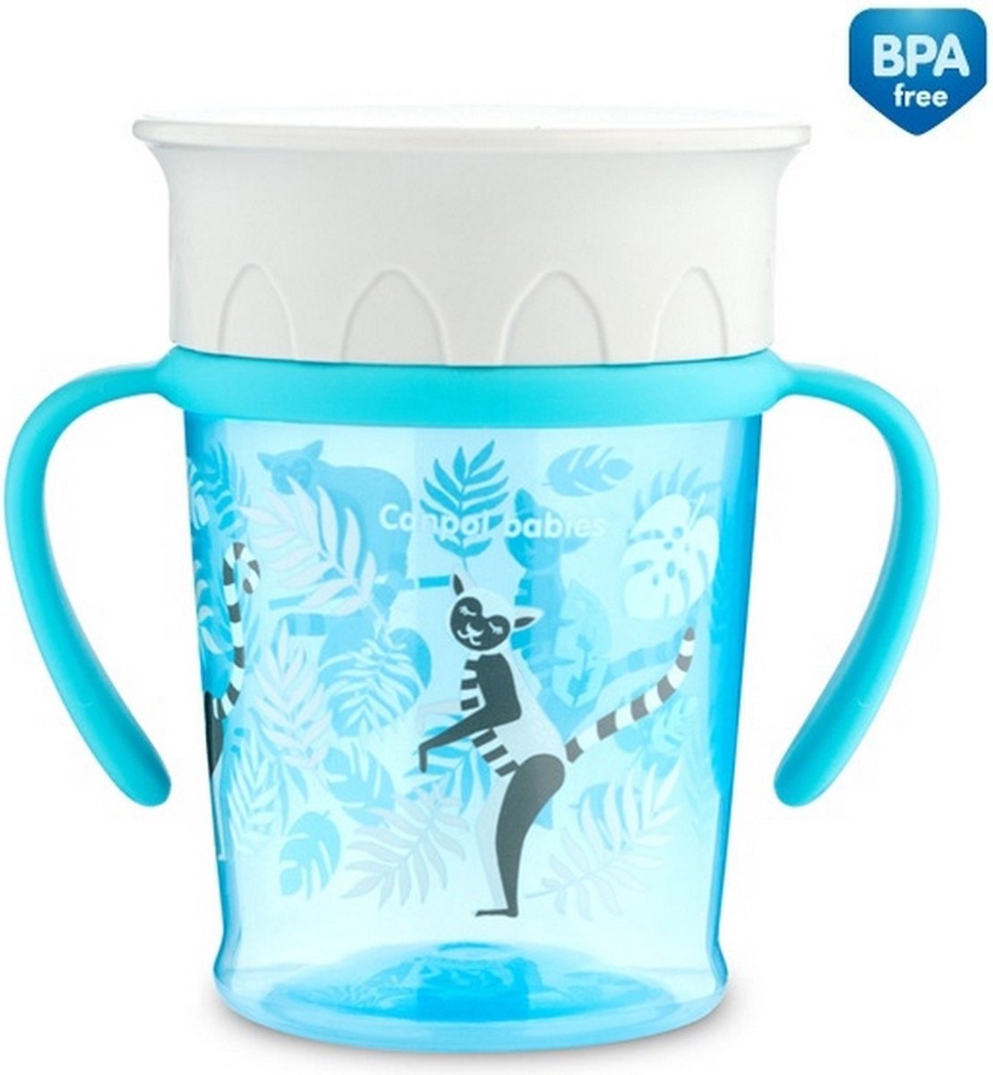Goedkoopste Canpol Babies JUNGLE babybeker 360° 270ml - 6m Turkoois