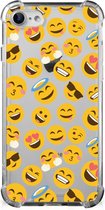 Hoesje met Tekst iPhone SE 2022/2020 | iPhone 8/7 Telefoonhoesje  met doorzichtige rand Emoji