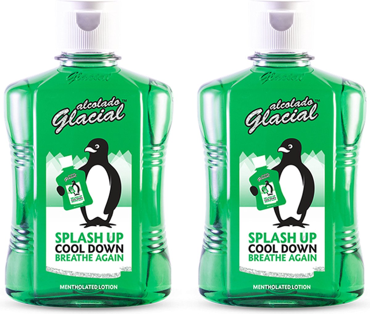 Goedkoopste Alcolado Glacial | 2 x 500 ml | Mentholated Splash Lotion | body lotion | verkoelend verfrissend