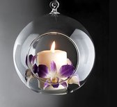 boule à suspendre en verre 8 cm - vase en verre photophore décoration plant