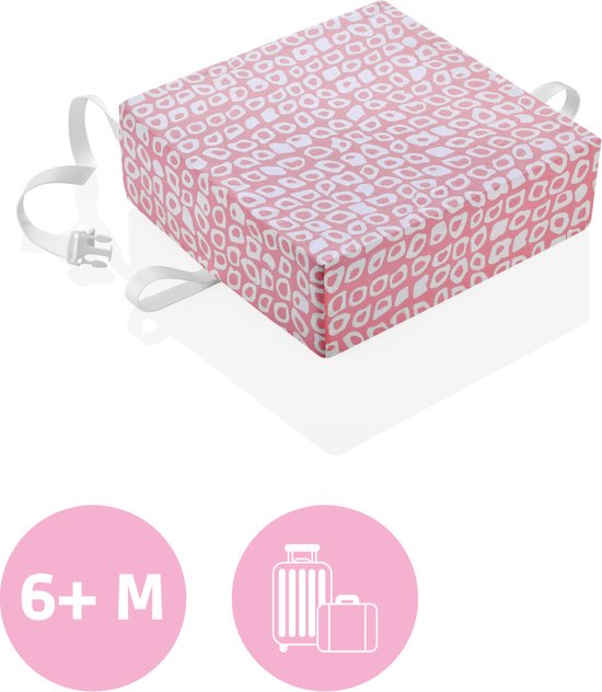 Stoelverhoger Babyjem Booster EasyClean Square Pink - Baby Jem