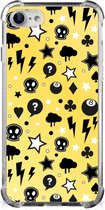 Case iPhone SE 2022/2020 | iPhone 8/7 GSM Hoesje met doorzichtige rand Punk Yellow