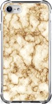 Telefoonhoesje met foto iPhone SE 2022/2020 | iPhone 8/7 GSM Hoesje met doorzichtige rand Marmer Goud