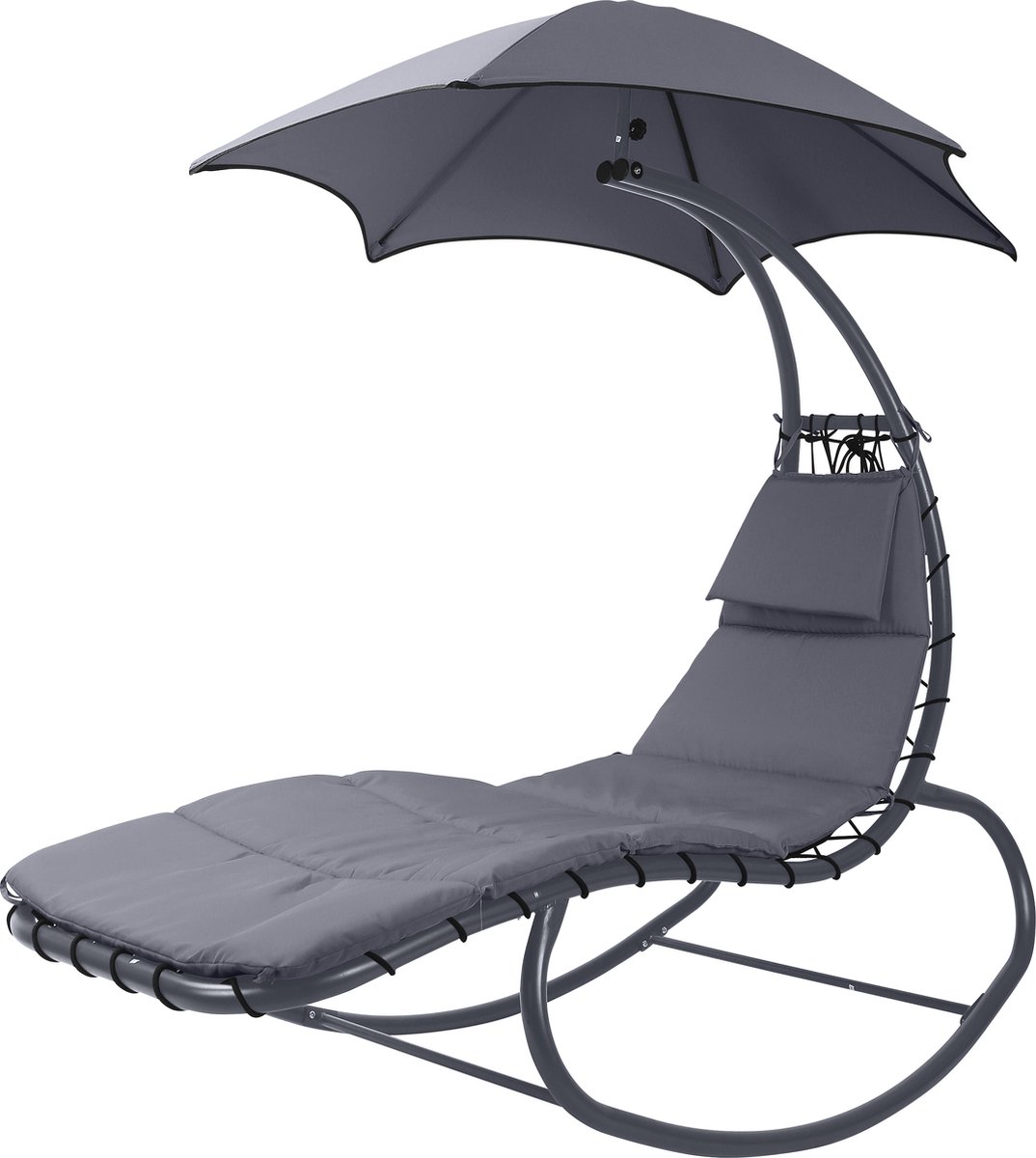 Kynast Schommel ligstoel met zonnedak - 195x90x180cm - Relaxstoel met kussen