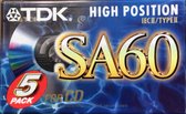 TDK SA-60 (5-Pack) Cassettebandjes