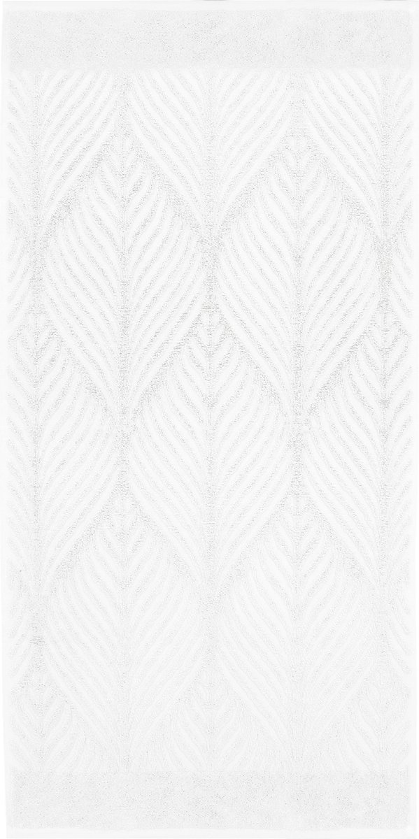 Kleine Wolke Badhanddoek Leaf Wit 50x100cm