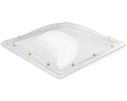 Skylux acrylaat lichtkoepel dubbelwandig - helder 0300 x 0300 mm