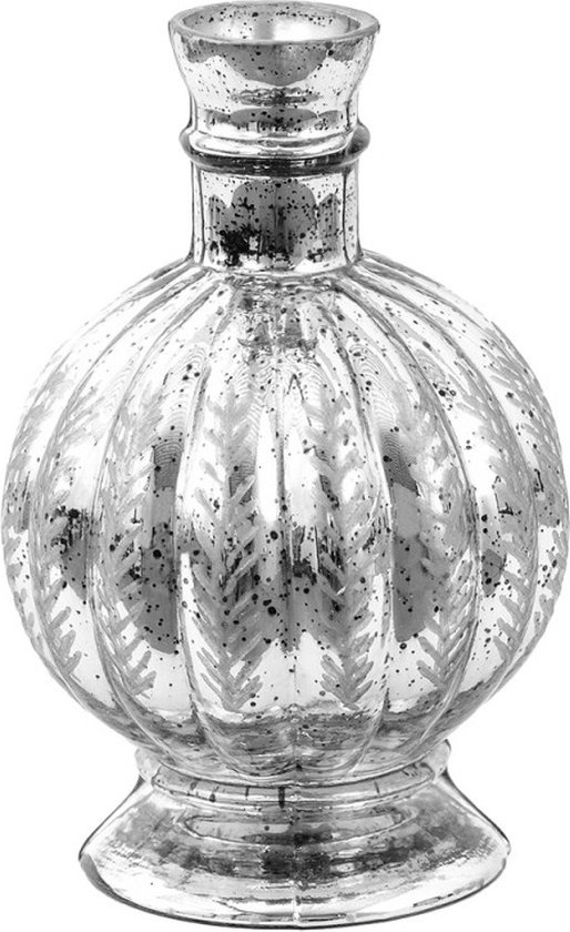 Decoratie Vaas Ø 13*20 cm Zilverkleurig Glas Decoratie Pot