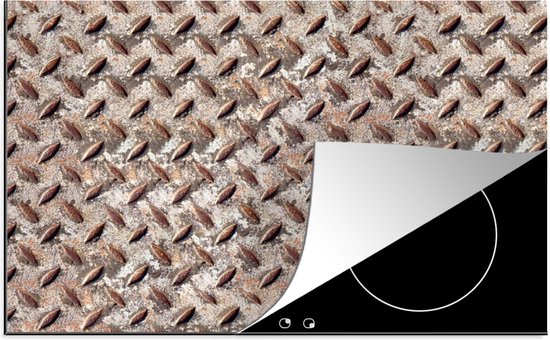 KitchenYeah® Inductie beschermer 76x51.5 cm - Metaal - Platen - Roest print - Patronen - Kookplaataccessoires - Afdekplaat voor kookplaat - Inductiebeschermer - Inductiemat - Inductieplaat mat