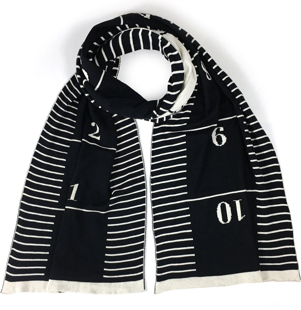 Centimeter sjaal zwart-wit