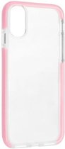 iPhone XR achterkant Hoesje Transparant Siliconen case met Roze randen TPU + PC – Stevige Back Cover Shockproof telefoonhoesje