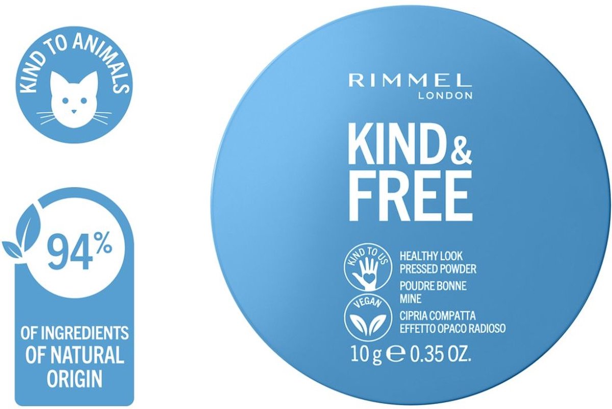 Bol.com Rimmel London KIND & FREE Vegan Pressed Powder Gezichtspoeder 020 Light aanbieding