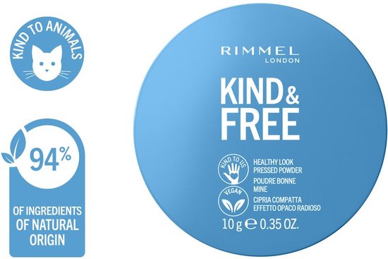 Rimmel London KIND & FREE Vegan Pressed Powder Gezichtspoeder 020 Light