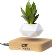 United Entertainment ® Magnetisch Zwevende Bloempot - Decoratieve Roterende Potplant - Voor Kleine Planten of een Mini Bonsai - Origineel cadeau