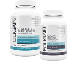 Foligain Anti-haaruitval & Anti-Grijs Supplement Set - Voorkomt haaruitval - Stimuleert haargroei