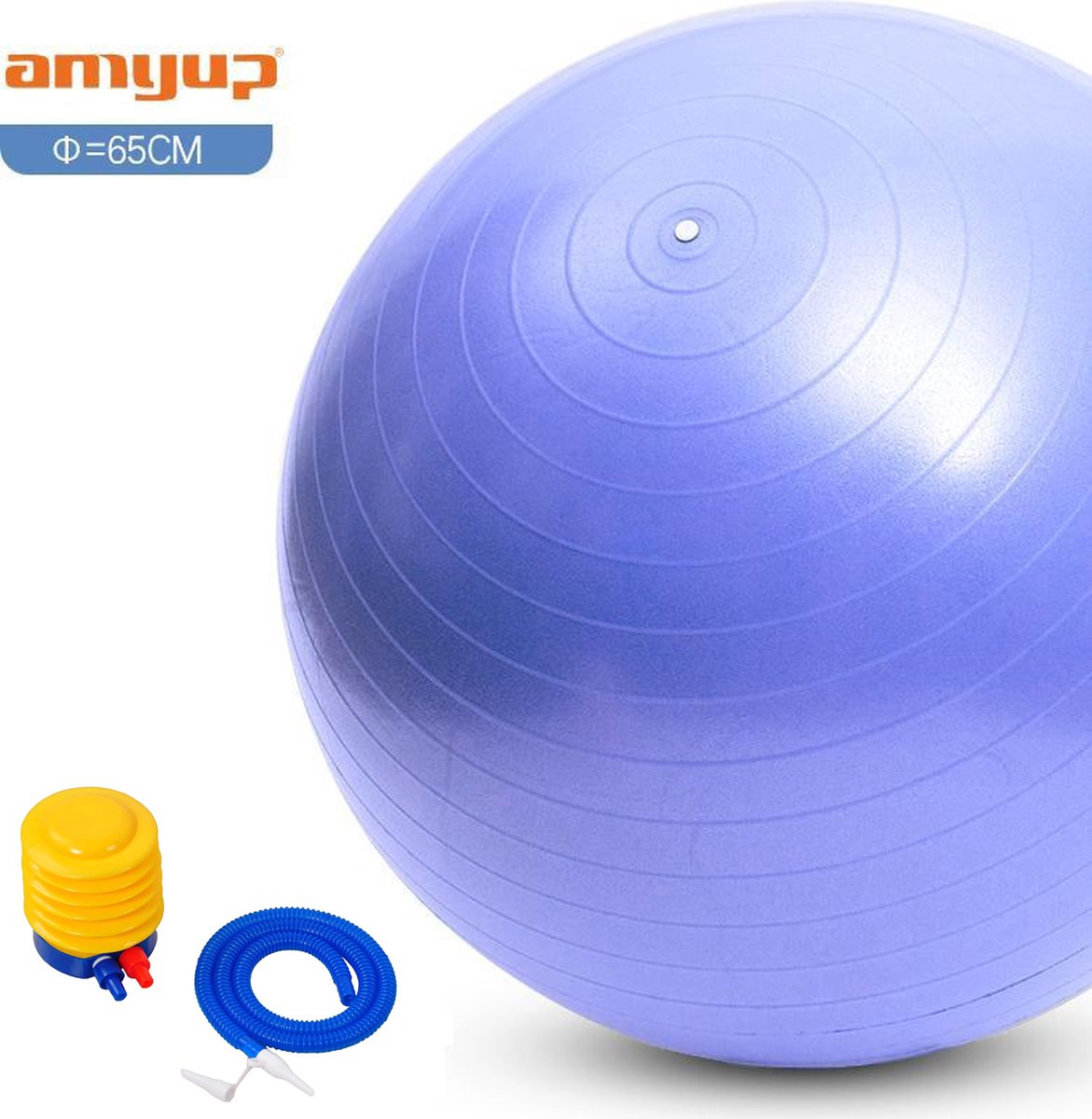 AMYUP AP6401 Fitnessbal 65 cm - Met pomp - Blauw