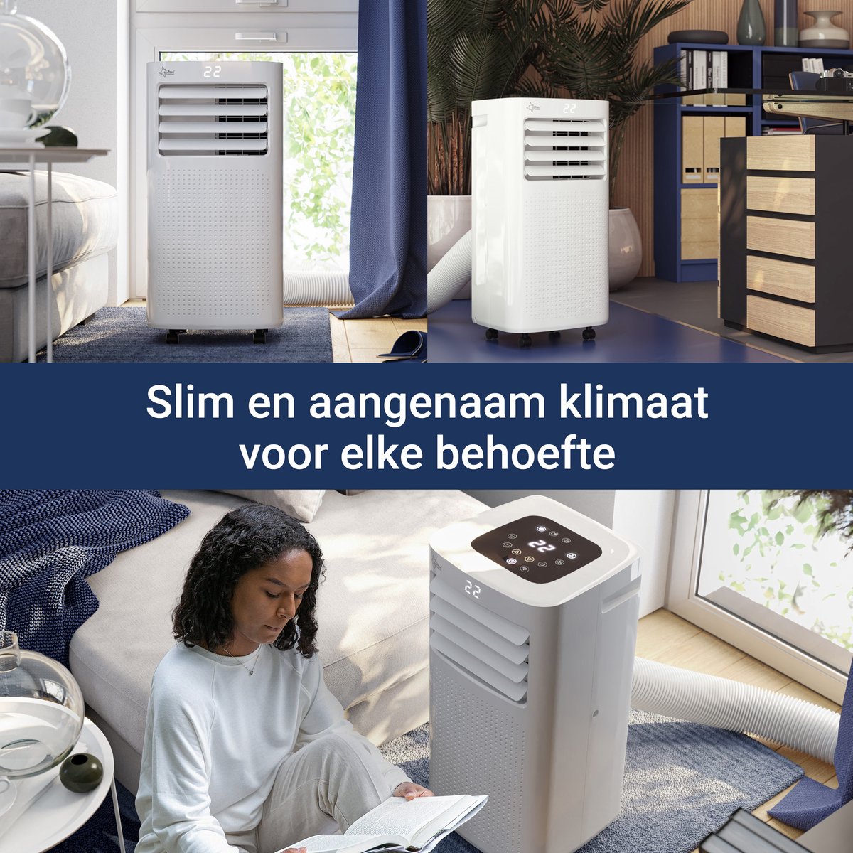SUNTEC Mobile Local Air Conditioner Motion 2.0 Eco R290 | Air Conditioner for Rooms up to 25 m² | Exhaust Hose | Cooler & Dehumidifier with Ecological Coolant | 7,000 BTU/h