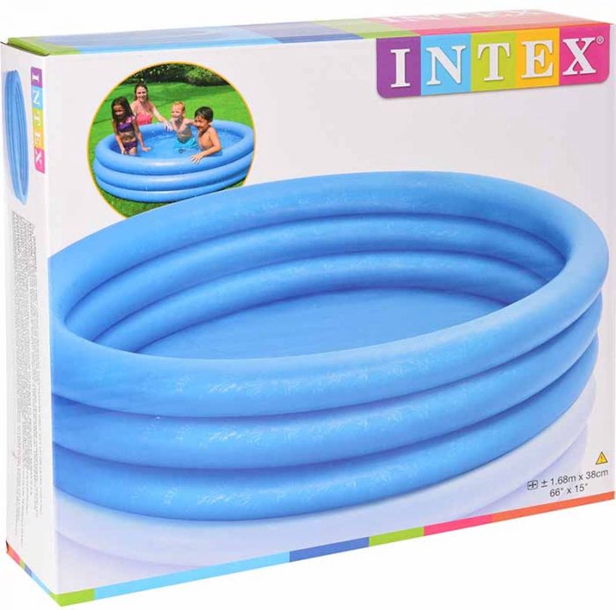 Oneiro's Luxe Intex Zwembad 3 rings - 168cm - zomer - tuin - spelen - speelgoud - buitenspeelgoed - zwembad - zwemmen - zomer - intex - tuinaccessoires - koelen - opblaasbaar