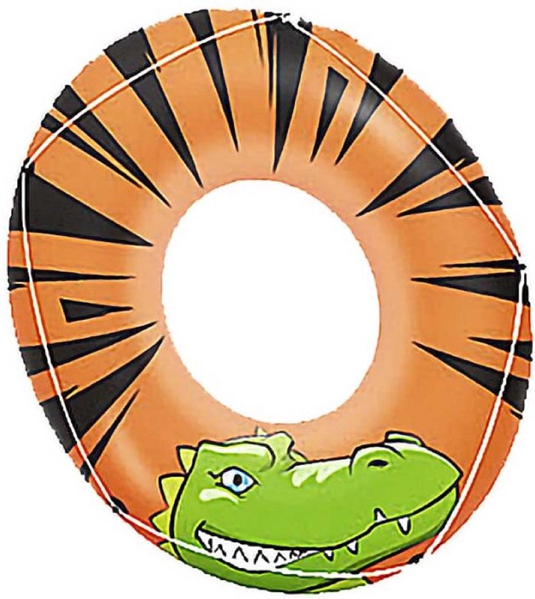 Oneiro's Luxe Bestway Zwemband River krokodil 119cm - zomer - tuin - spelen - speelgoud - buitenspeelgoed - zwembad - zwemmen - zomer - intex - tuinaccessoires - koelen