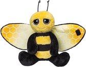 Suki Gifts Pluche gele met zwarte bijen knuffel - 18 cm - Bijen insecten knuffels