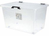 Multibox - opbergbox - opbergdoos met deksel op Wielen 60x40x35 cm Set van 3 st