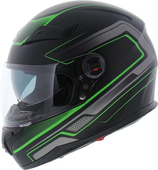 Motor / Scooter Helm Vito Falcone Integraalhelm Mat zwart / groen