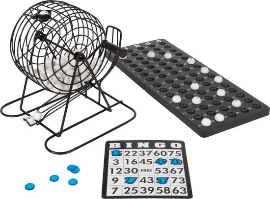 kubus metalen walgelijk Bingo spel met molen en kaarten | Games | bol.com
