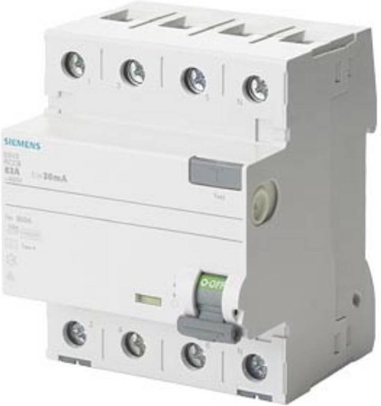 Siemens 5SV33443 5SV3344-3 Aardlekschakelaar F 40 A 0.03 A 400 V