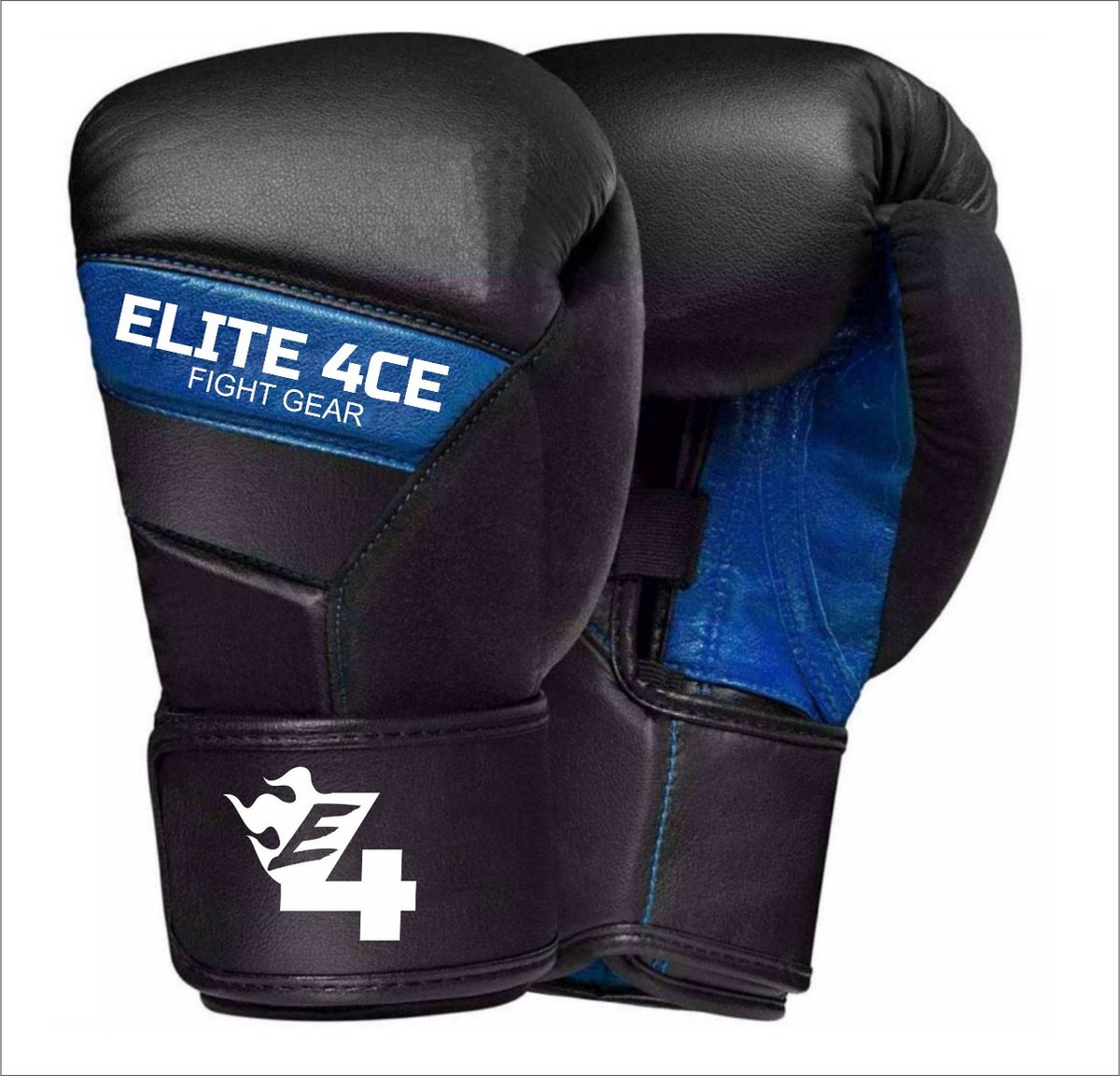Elite Force (Kick)Bokshandschoenen - 14 OZ Box Handschoenen - Leer - Blauw/Zwart - Limited Edition