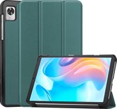 Case2go - Tablet Hoes geschikt voor Realme Pad Mini - 8.7 inch - Tri-Fold Book Case - Auto Wake functie - Donker Groen