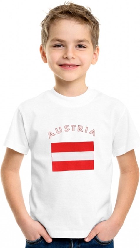 Oostenrijk t-shirt wit kinderen 110-116 (xs)