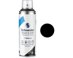 Schneider spuitbus verf - Paint-It 030 - DIY spuitverf - acrylverf - 200ml - zwart - S-ML03050001