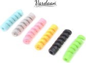Protecteur de câble Vardaan - Spirale flexible pour Chargeurs - Paquet de 6 - Diverse couleurs - Protecteurs de câble en Siliconen