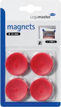 Magneet legamaster 35mm 1000gr rood | Blister a 4 stuk