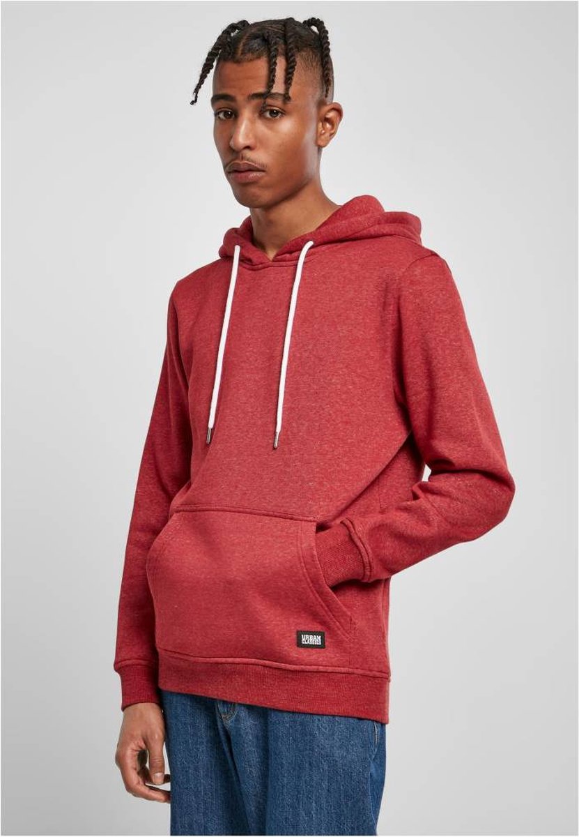 Urban Classics Basic Melange Hoodie/trui XXL Rood